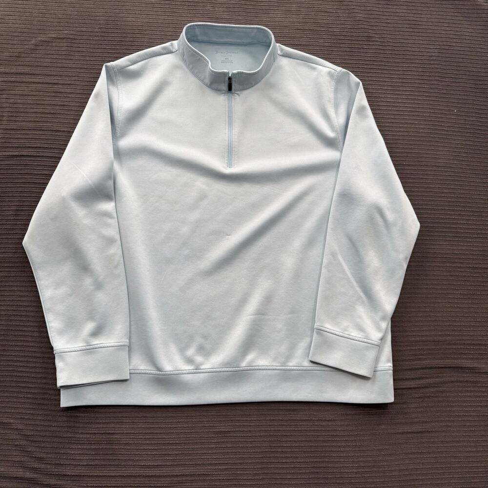 Hickey Freeman 1/4 Zip Pullover Men 2XL Blue Polyester Long Sleeve Performance